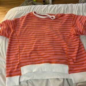 Striped Orange and White Kids Shirt